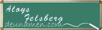 Aloys Felsberg Visitenkarte